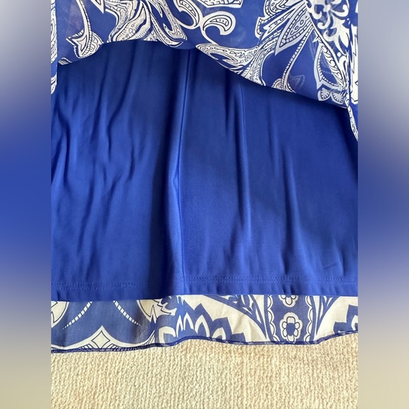 Soma Women’s Chiffon Flounce Short Dress Spirit Paisley Jewel (Size XXL) - Picture 6 of 7